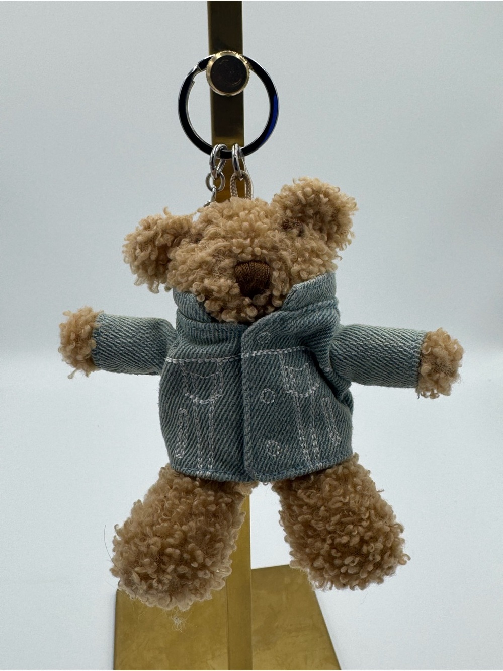GAP Teddy Keychain or Bag Charm with Light Blue Jean Jacket NWT